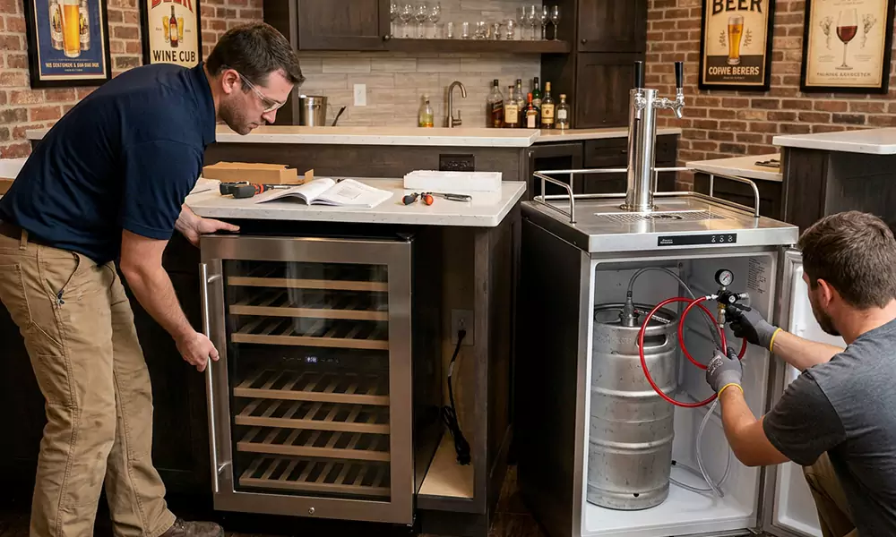 Wine Cooler and Kegerator Installation in Cardiff By The Sea, CA